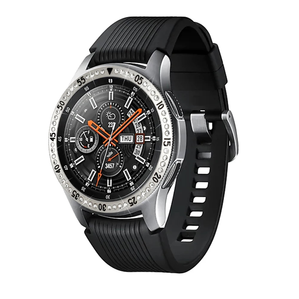 Чехол-БЕЗЕЛЬ для Samsung Gear S3 Frontier модный металлический бриллиантовый БЕЗЕЛЬ Galaxy Watch