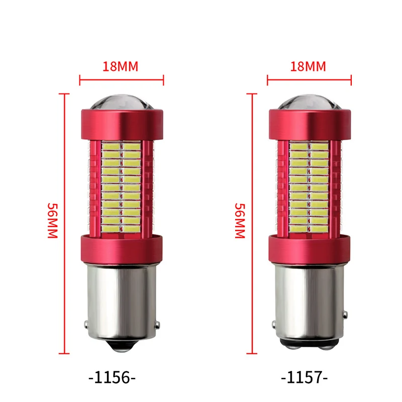 Супер яркий светодиодный светильник для автомобиля 1156 BA15S 1157 BAY15D S25 4014 SMD задний