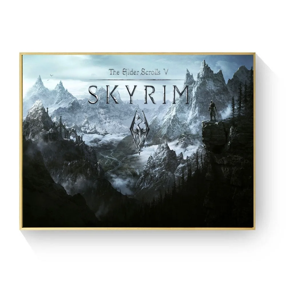 Картина с изображением игры The Skyrim Elder Scrolls холст постеры и принты для гостиной