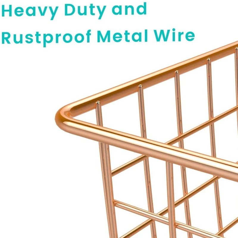 

Wire Baskets for Storage, Metal Wire Basket, Food Organizer Storage Bin for Pantry, Kitchen Cabinets, Closets