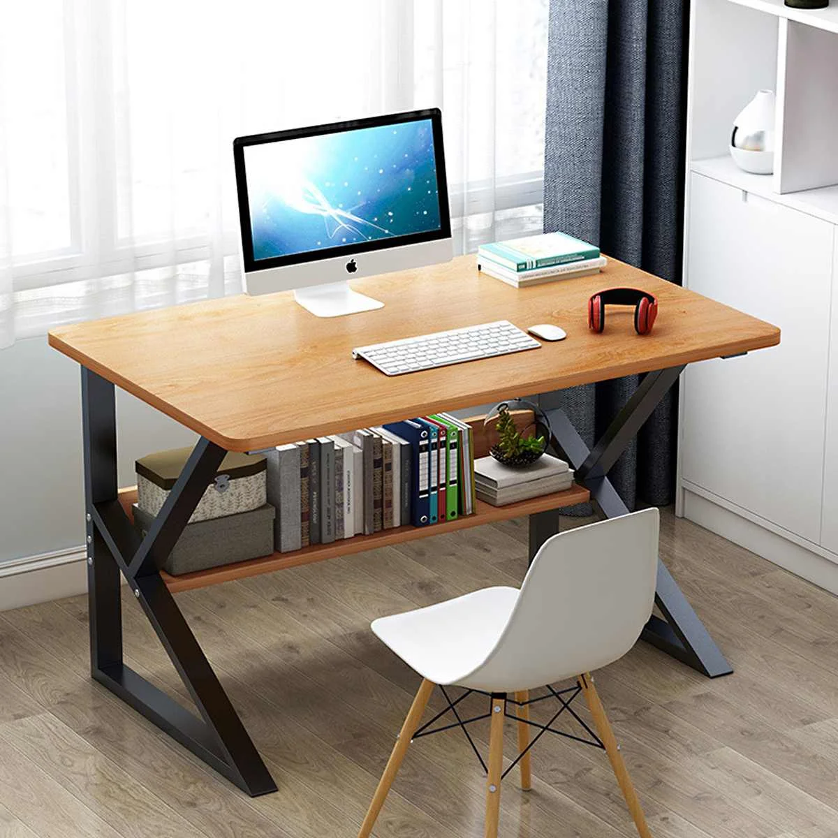 

NEW MDF Wooden Computer Desk Office Desk Modern Writing Table Universal Laptop Home Office Furniture PC Workstation Study Table