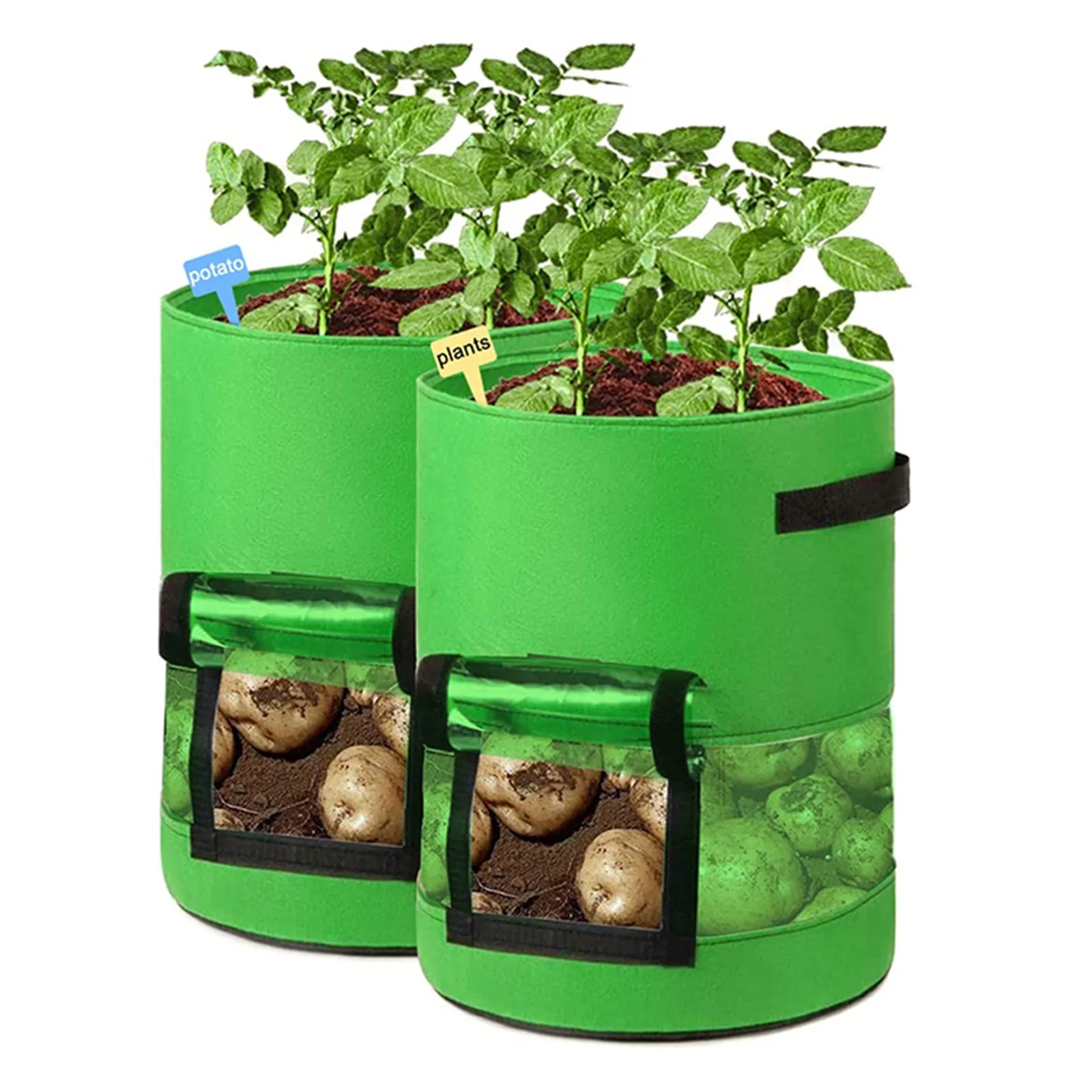 Potato Grow Bag Nonwoven fabric Vegetable Onion Plant Pot Greenhouse Bag Garden Carrot Taro Peanut Growing Bags With Handle