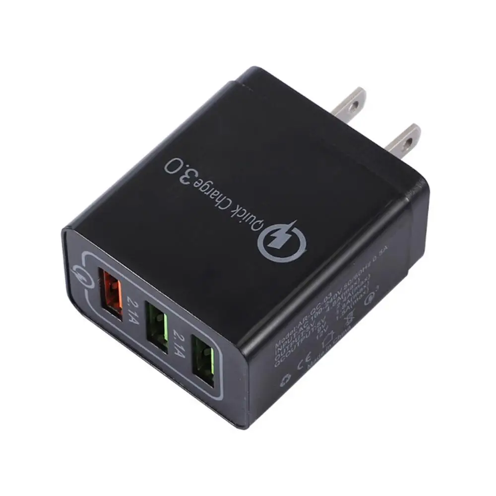 Сетевое зарядное устройство с 3 USB портами и поддержкой быстрой