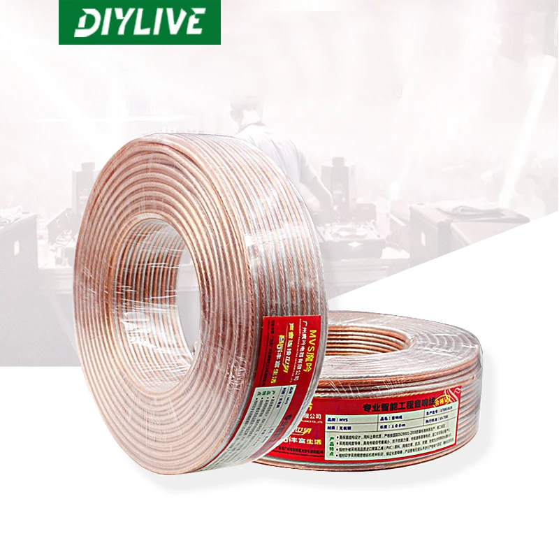 

DIYLIVE Hi-Fi pure copper speaker wire Audio wire car horn wire with nerve wire audio engineering loose wire