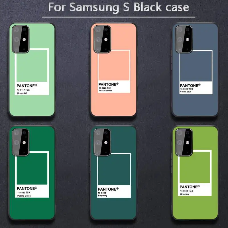 Pantone Color Card Phone Case for Samsung S20 plus Ultra S6 S7 edge S8 S9 S10E S21 plus S10-5G lite S21 Ultra phone case