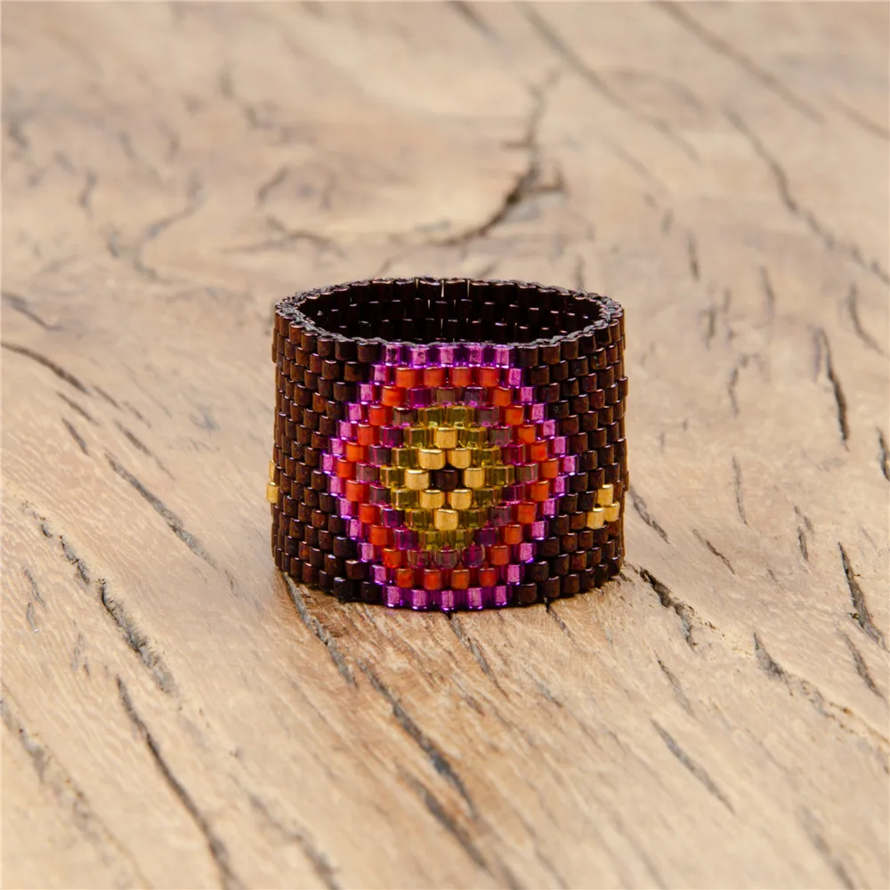 

Go2Boho Turkish Evil Eye Ring for Women 2021 Trendy Anillos Boho Handmade Jewellery Miyuki Seed Bead Jewelry Finger Rings Gift
