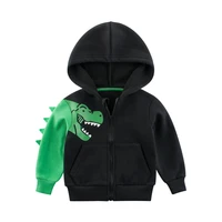 dinosaur print version childrens clothing childrens sweater plus velvet boy jacket hoodie baby clothes fall clothes for kids