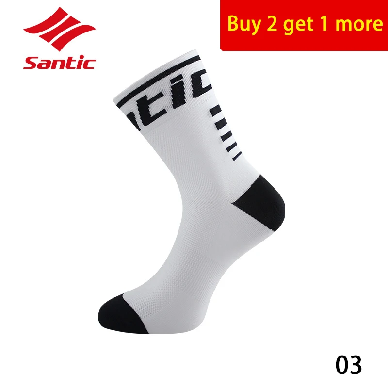 03-1 pair Santic профессиональные велосипедные носки износостойкий Высокое качество MTB горный велосипед носки нескользящие дышащие уличные спортивные носки - Цвет: 03-1 pair