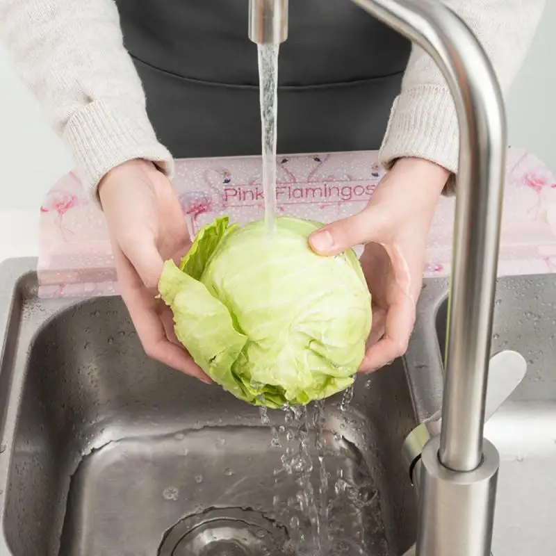 

1PC Water Splash Guard Dish Washing Baffle Board With Viscose Waterproof Screen Anti-water Board Kitchen Flaps Kitchen Gadget