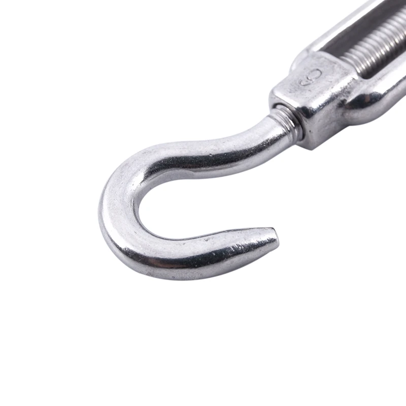 M6 6mm Threaded Stainless Steel Hook Eye Type Die Cast Turnbuckle 5.7 inch | Обустройство дома