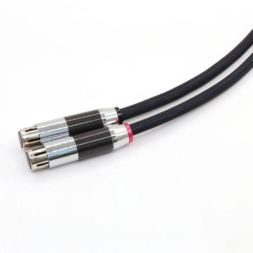 

A Pair High Quality Copper Balance Audio Cable HIFI XLR Cable With Carbon Fiber Connector