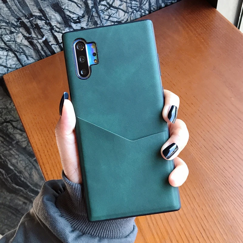 YHBBCASES ретро кожаные чехлы для карт Samsung Note 10 Plus 8 9 Skin Feel Fashion Phone Cover Galaxy S10 | Мобильные