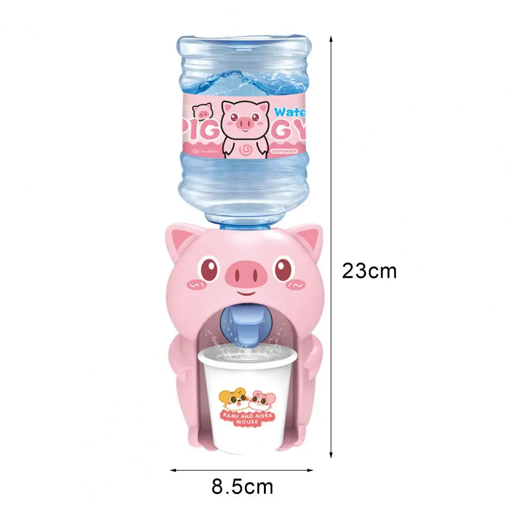 

Cartoon Pig Mini Simulation Drinking Fountain Water Dispenser Kids Pretend Game Play House DIY Toy