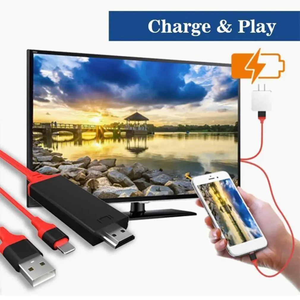 2 м 8 Pin к HDMI HDTV av кабель адаптер Lightning для устройства IPhone IPad IOS системы мобильный