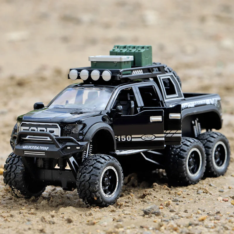 

1/32 сплав Ford-F150 Raptor игрушка модель автомобиля металлический литой внедорожные звук светильник отступить грузовик игрушечное транспортное с...