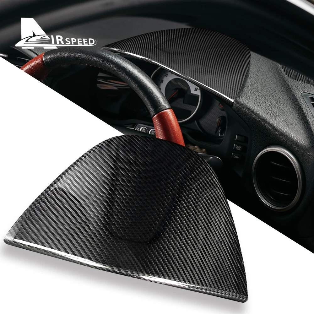 Pegatina AIRSPEED para Subaru BRZ Toyota GT86 2012-2020, Cubierta superior de salpicadero de coche de fibra de carbono duro Real, accesorios, embellecedor Interior