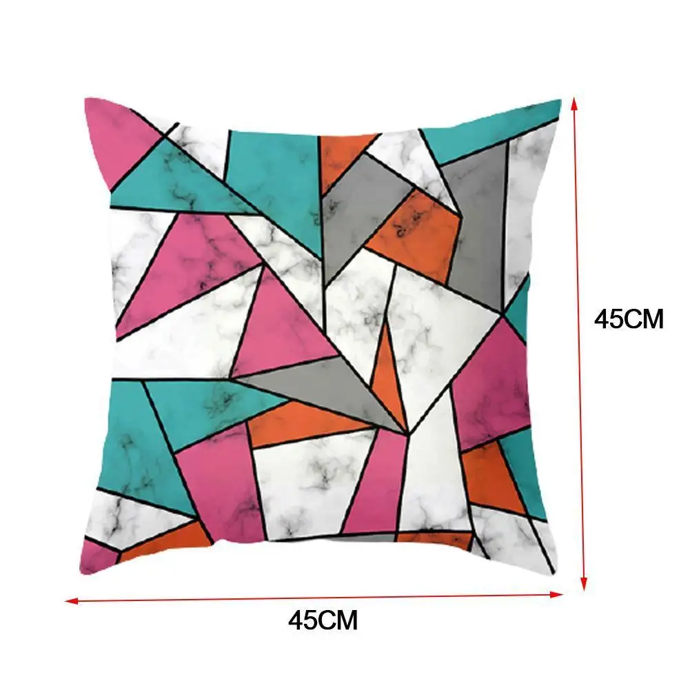 

1 Pc irregular Brief Marble Geometric Sofa Decorative Polyester Cushion Cover Case Pillowcase X7L0