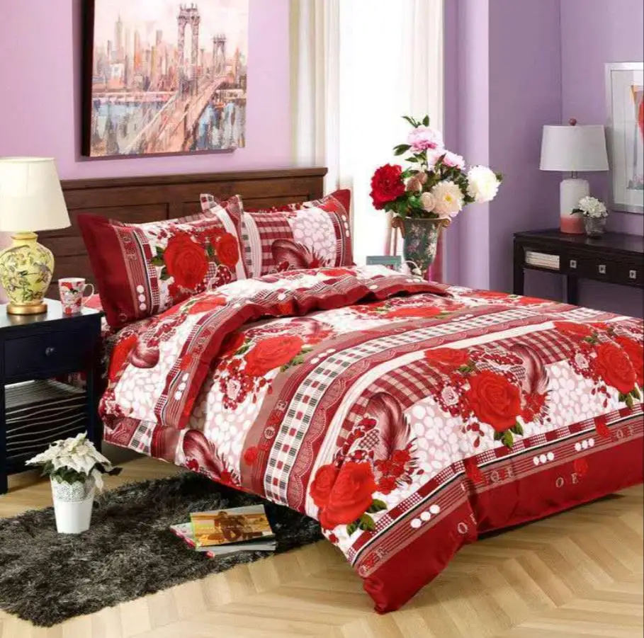 

Duvet Cover + 2 Pillowcase King Size Bohemia Style Reactive Printed Quilt Cover Queen Size Bedding Sets ( Without Pillowcase) F0