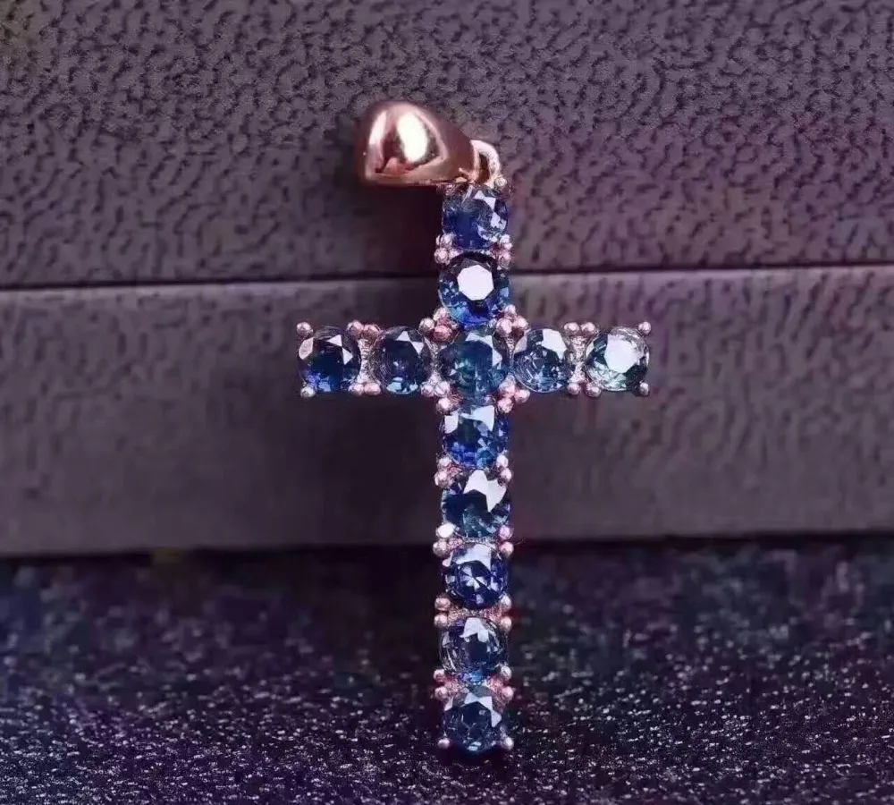 Винтажное ожерелье с крестом из драгоценных камней 12 шт. 3 мм 1.5ct натуральный