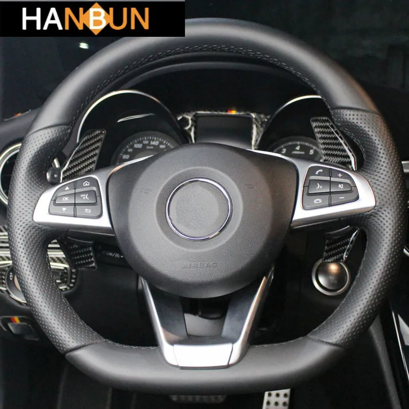 

Car Steering Wheel Shift Paddle Extension Decoration For Mercedes Benz A B C E S Class GLA GLC GLK GLE Carbon Fiber Styling