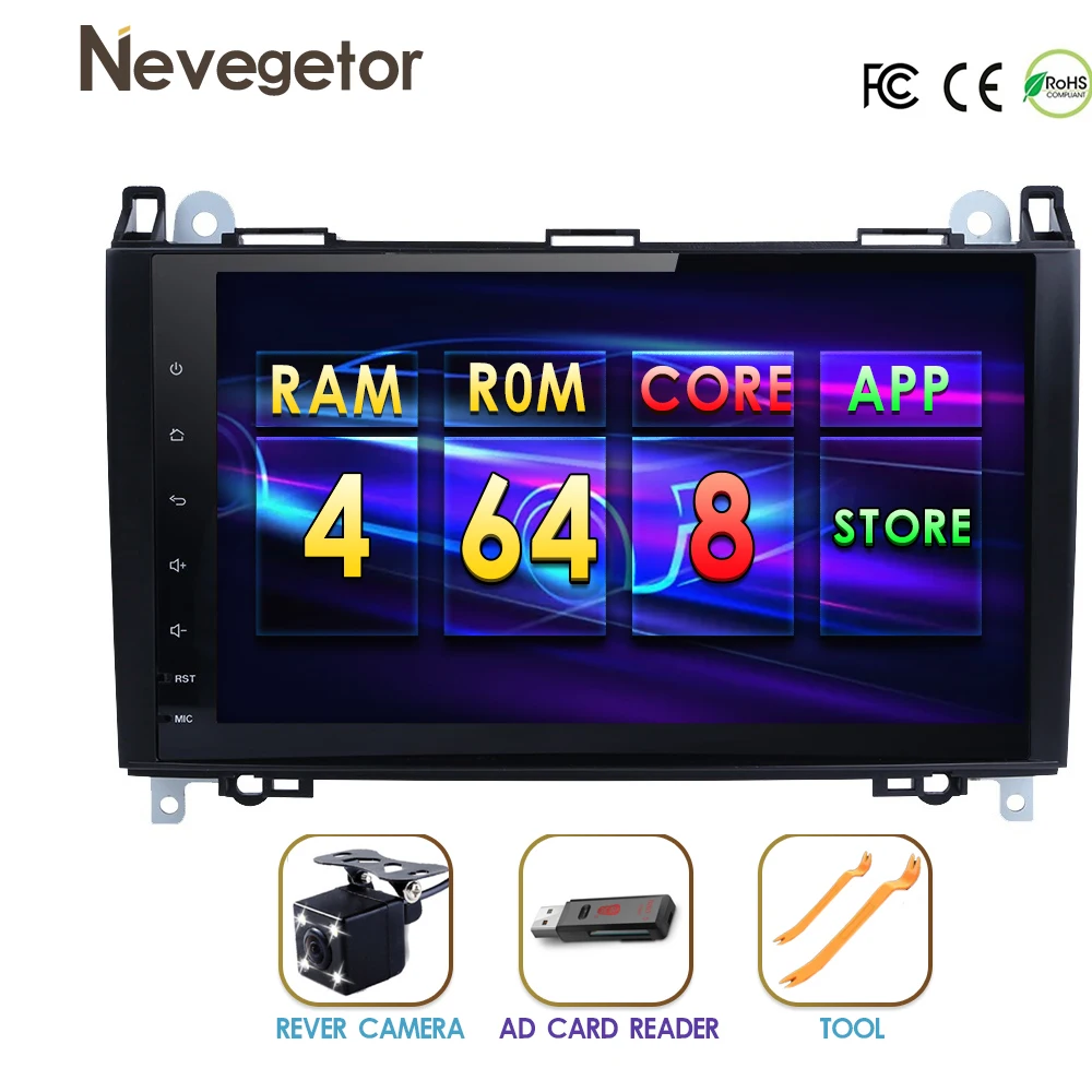 Автомобильный мультимедийный плеер Intel 64 ГБ Android 10 GPS стерео радио для Mercedes Benz B W245