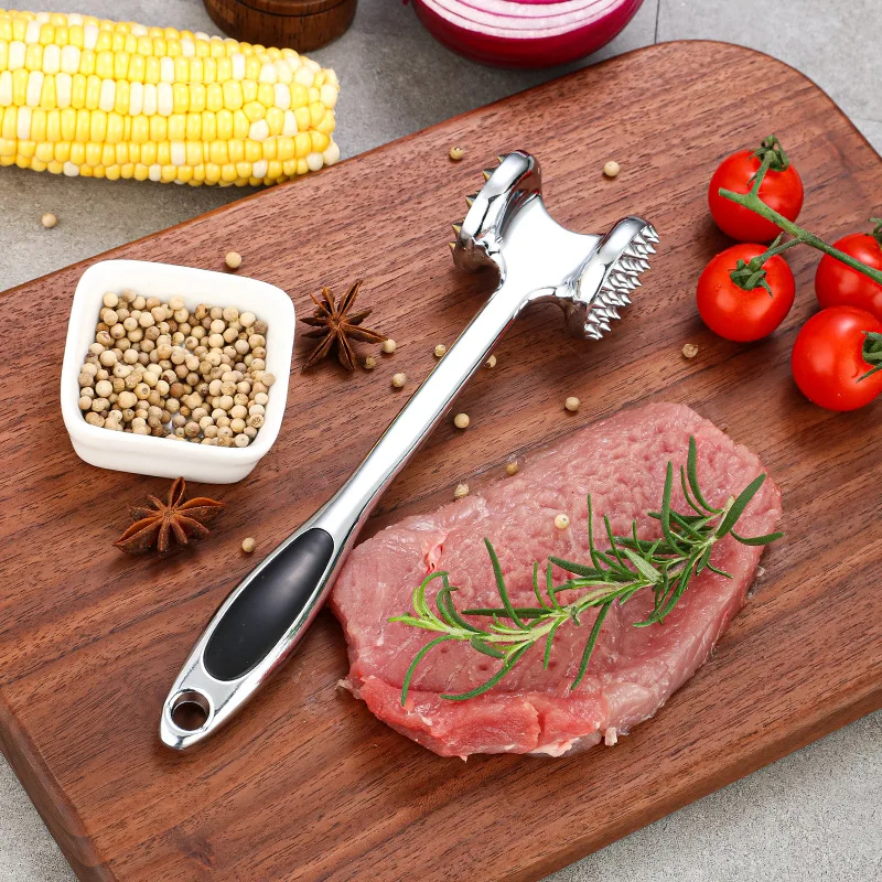 

Zinc Alloy Meat Knock Hammer Home Double-sided Hanging Hole Pine Meat Hammer Pork Chop Steak Hammer Kitchen Cooking Gadgets