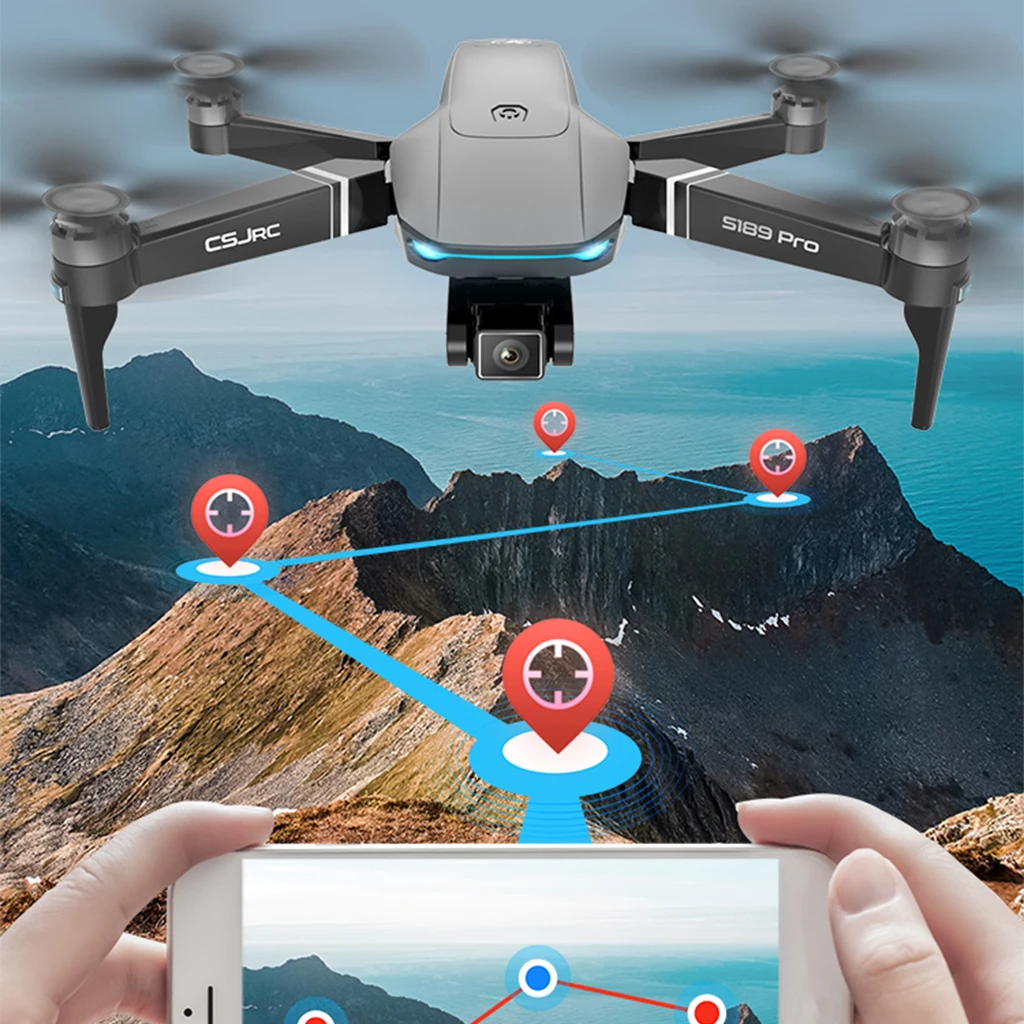 

Multi-function S189 Drone with Camera 5G FPV GPS Follow Me Altitude Hold Gesture Shooting for Beginners Adults