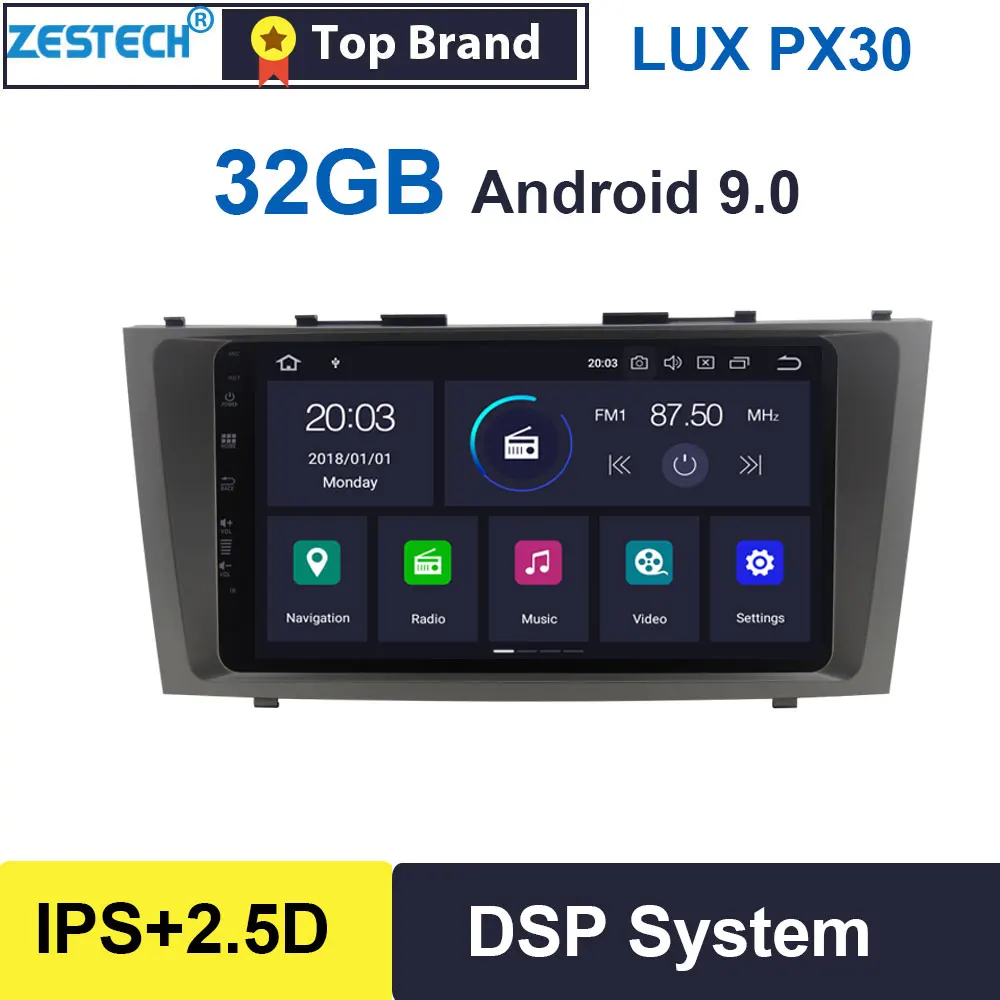 Автомобильный радиоприемник Android10.0 для Toyota Camry 40 2007 2008 2009 2010 Авторадио 2 din dvd