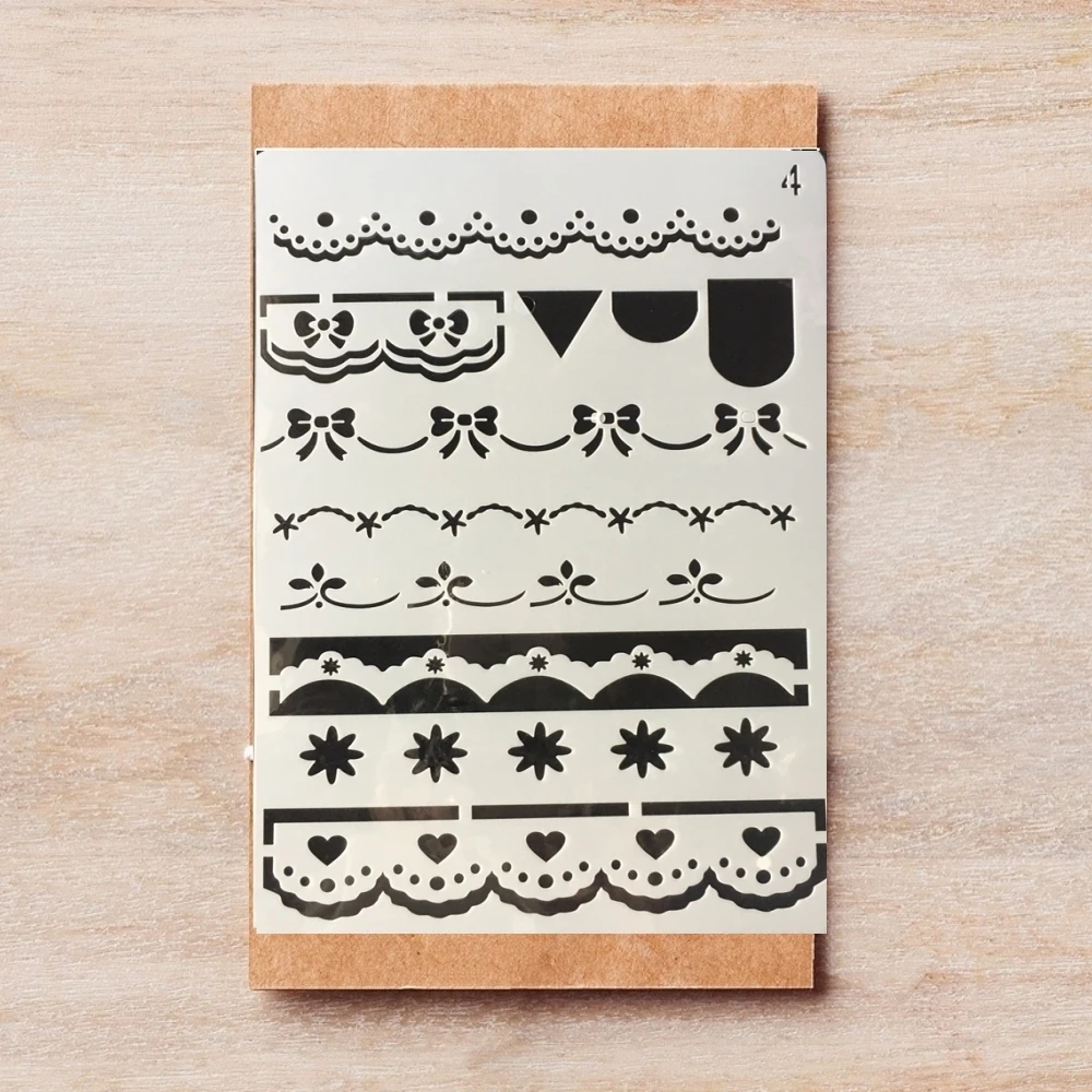 

26*18cm Wavy Floral Line Edge DIY Layering Stencils Painting Scrapbook Coloring Embossing Album Decorative Template