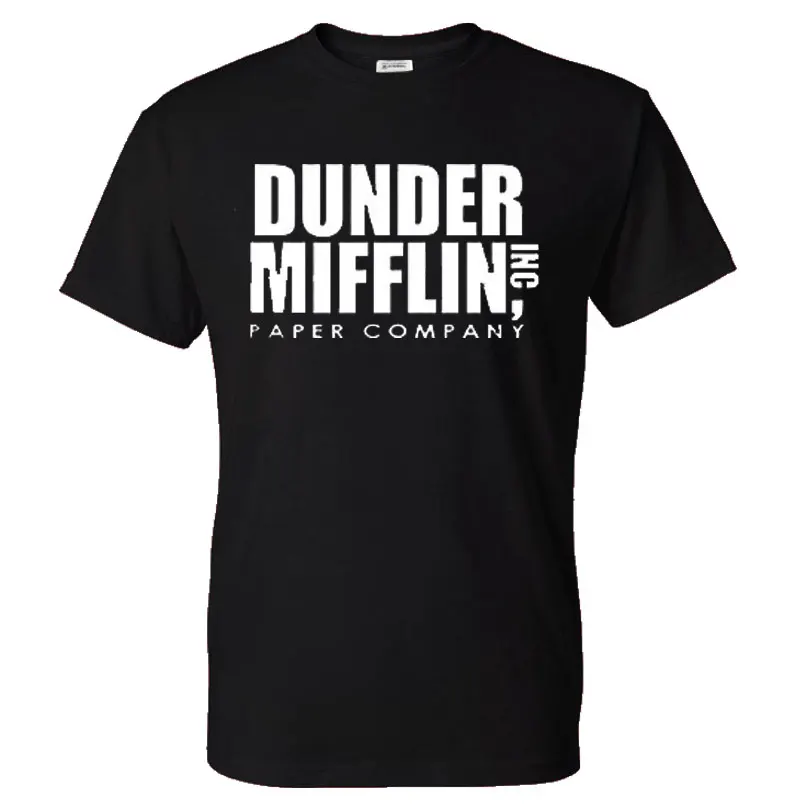 

Summer The Office TV Show Men's Printed Black T-Shirt O-Neck Short Sleeve Harajuku Street Fitness Sports Fashion Top 2021 New