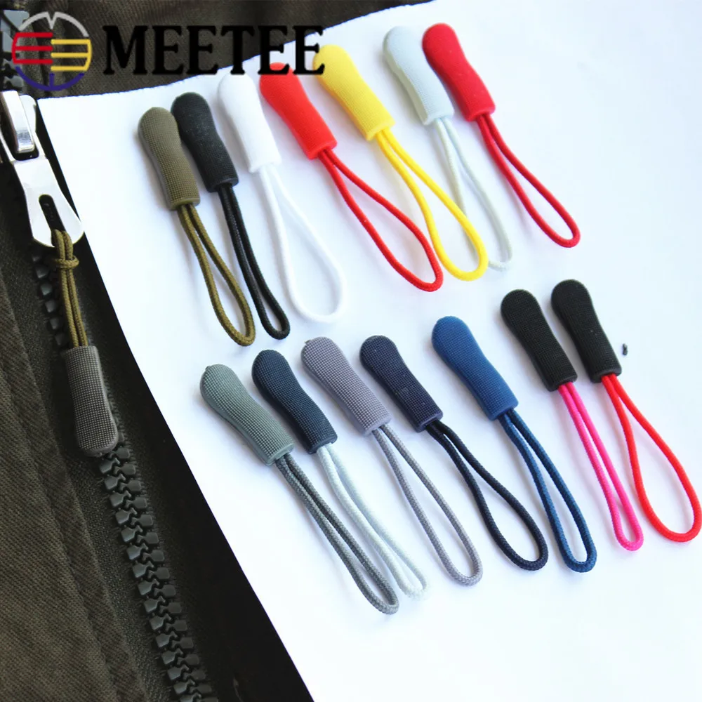 30 шт. разных цветов шнура на молнии тянет веревка концы замок молния зажим Пряжка