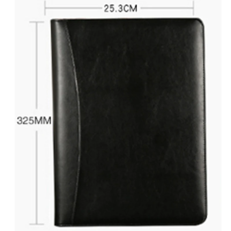 

Portable Business Padfolio Portfolio Case,PU Portfolio Folder with Calculator for Office Conference Notepad