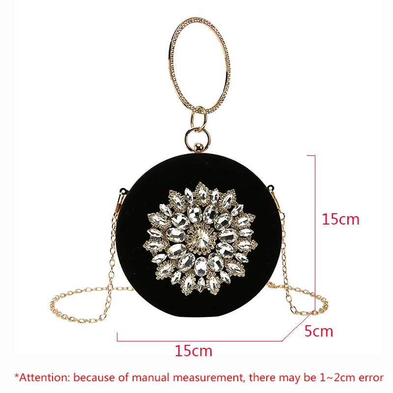 Красный клатч кошелек женская круглая вечерняя сумка свадебная сумочка с