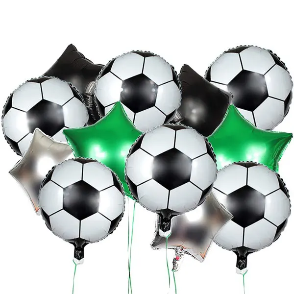 

12 шт. Баскетбол майлар воздушные шары и металлических шара в виде звезды, комплект, большой размер 18 "w/воздушный шар весов и лентой, Футбол сп...