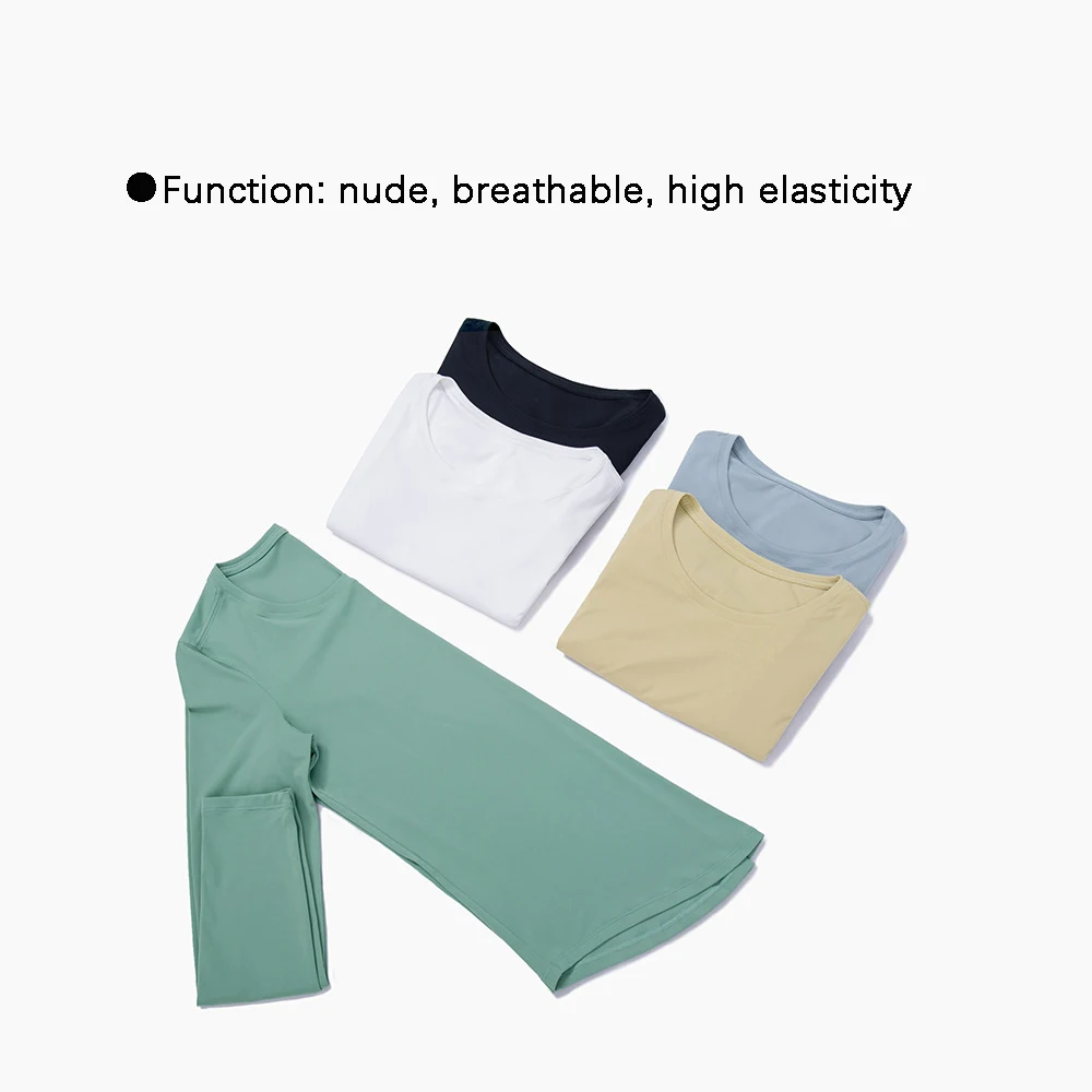 Lulu Yoga Workout Shirt Crop Top Gym Fitness Sport Women's Shirt Breathable Quick Dry One-piece Cropping Long Sleeve Blouses