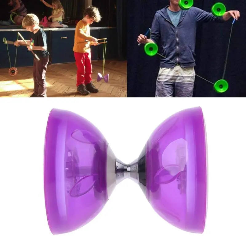 

Diabolo Set (4Colours2size)Triple Ball Bearing Clutch Matching Coloured FIBRE Handsticks, Diablo String & Bag