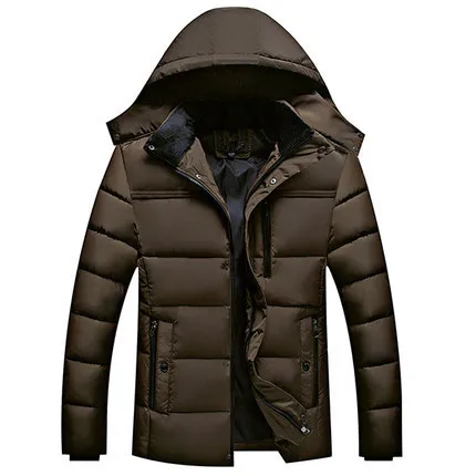 Для мужчин Горячая 2020 Зимняя куртка Теплая стеганая повседневная Плотная