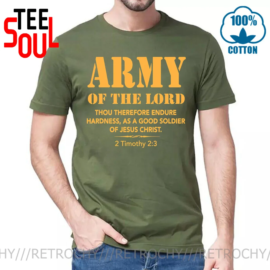 

Army Of The Lord Christian Jesus Christ Men And Women Couples Matching T-Shirt Novel Style Custom Printing T Shirt Plus Size Tee