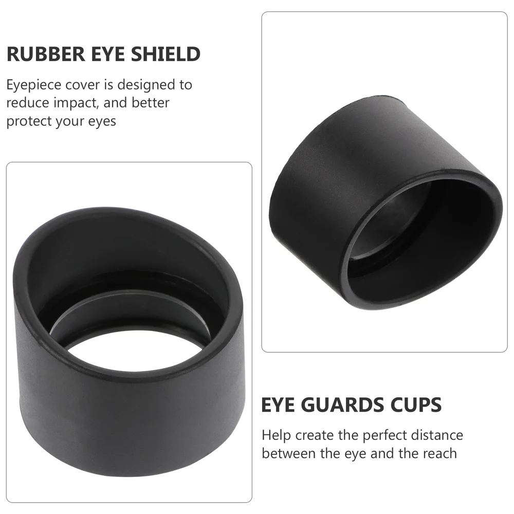 

2 Pcs Eyepiece Cover Rubber 33mm Eye Guards Cups for Binocular Microscope