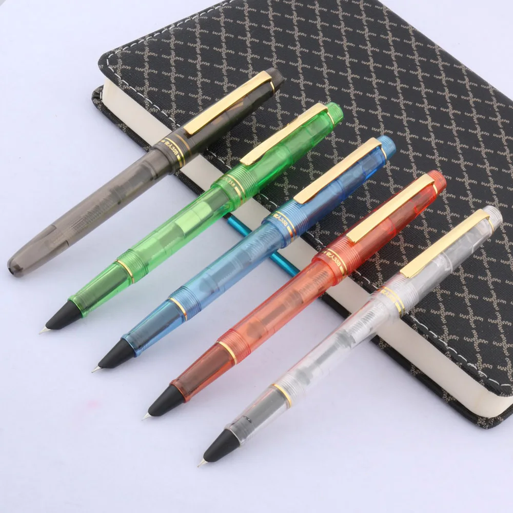 1 Pc Classic Rotation Design Stationary School Writing Golden Plastic Fine Hooded NIB Fountain Pen | Канцтовары для офиса и