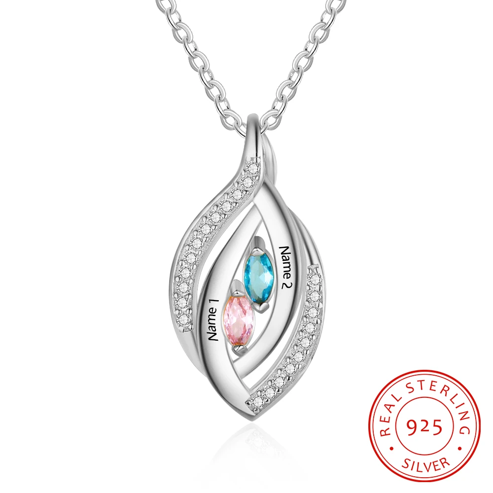 Ожерелье женское из серебра 925 пробы с камнем талисманом|Индивидуальные