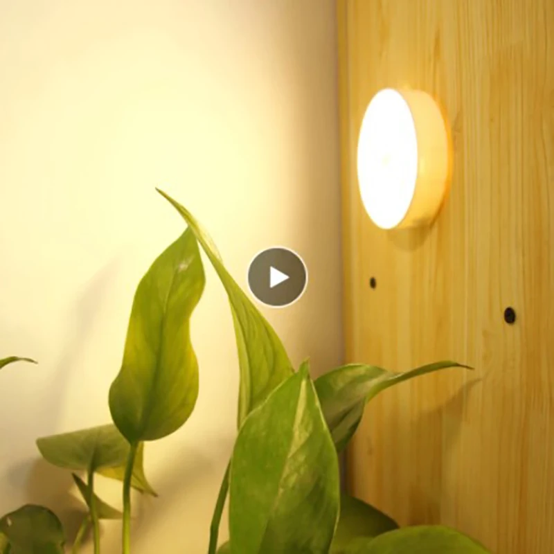 

LED Night Light Human Body Induction Wireless Lamp Wall Bedroom Corridor Adsorption Self-adhesive Rechargeable Aisle Wardrobe