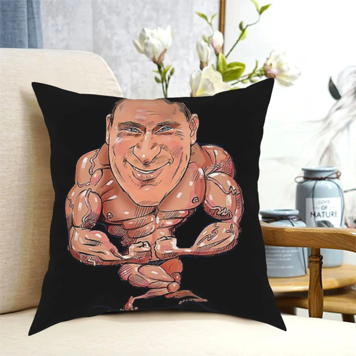 

Vladimir Putin Throw Pillow Cushion Cover Decorative Polyester Pillow Case Home Sofa Bed Decor 45x45cm Funda Cojin Cojines