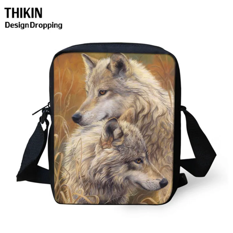 Школьные сумки через плечо THIKIN для мальчиков и девочек портфель с 3D рисунком
