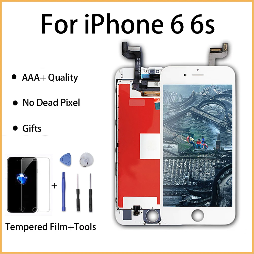 FVBH черный и белый 3D сенсорный экран ЖК дисплей Замена для iPhone 6 6s 7 8 дигитайзер