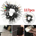 117 шткомплект терминалы Инструменты для удаления автомобиля экстрактор Съемник Release булавки Замена Сталь весна пластины разъем провода