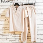 Женский костюм кунг-фу в китайском стиле, черные, белые летние хлопковые льняные мужские повседневные традиционные Топы Тан + брюки, одежда