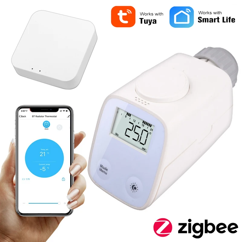 

Привод радиатора Tuya Smart ZigBee, программируемый термостат, клапан радиатора с голосовым управлением