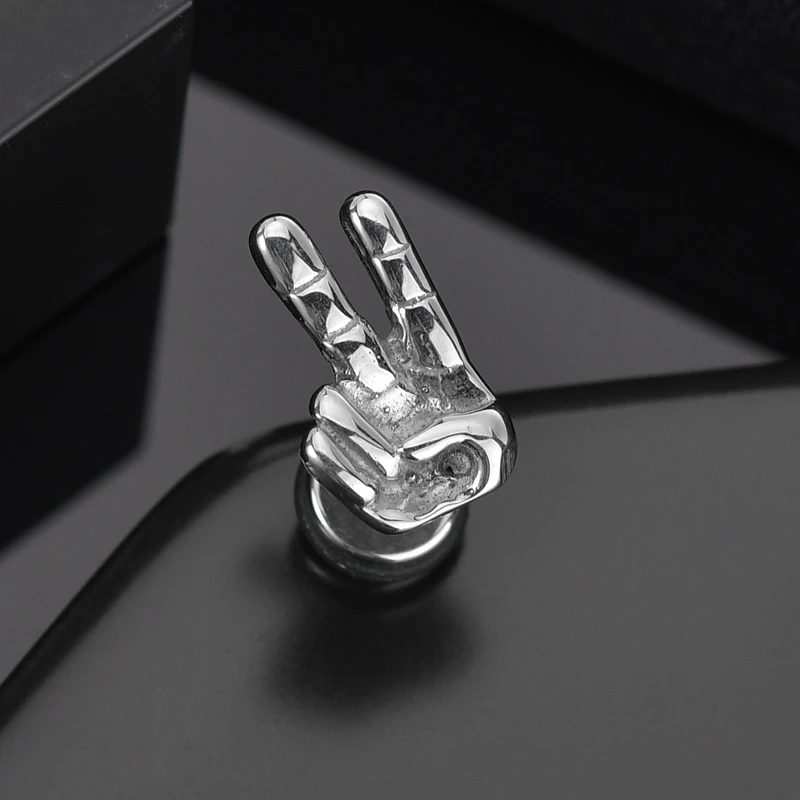 Черные серьги из нержавеющей стали в стиле панк для женщин и детей ювелирные