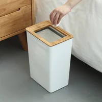 office recycle trash can bedroom wood kitchen sorted square trash can trash can stacked poubelle de cuisine garbage bag